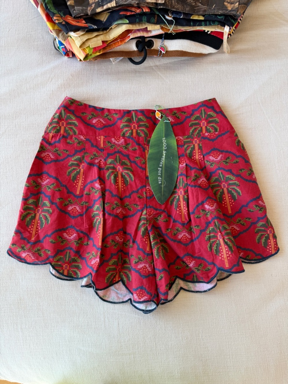 FARM Rio adorable Scalloped Print Shorts 🌴❤️ NWT Brazil 🇧🇷